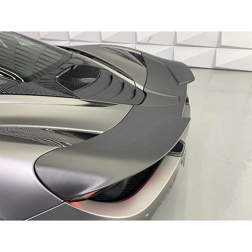 Upgrade Auto Parts R Style Dry Carbon Fiber Rear Wing Spoiler For  720s Body Kit 2017-2019
